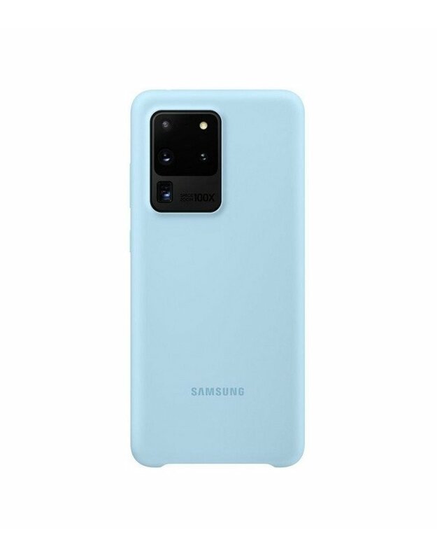 Originalus šviesiai mėlynas dėklas "Silicone Cover" Samsung Galaxy S20 Ultra telefonui "EF-PG988TLE"