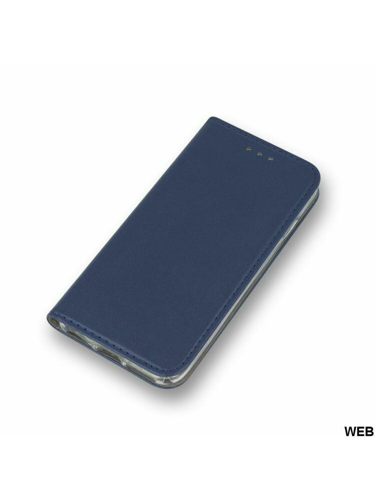 Dėklas, skirtas Samsung Galaxy S10E FLIP tamsiai mėlynos spalvos ekologiškos odos su magnetiniu užsegimu