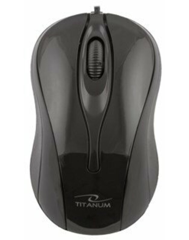 TITANUM TM103K HORNET - Optinė pelė USB 3D| 1000 DPI |Juoda| Blisteris 