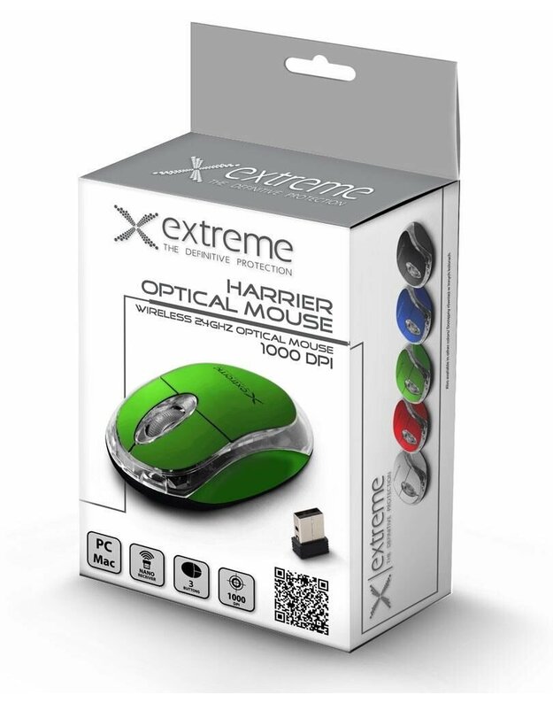 EXTREME XM105G HARRIER -Vezeték nélküli optikai egér 3D | 2.4 GHz| 1000 DPI| 3D| 