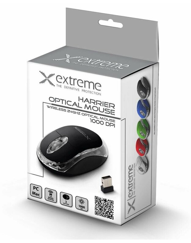 EXTREME XM105K HARRIER -Vezeték nélküli optikai egér 3D | 2.4 GHz| 1000 DPI| 3D| 