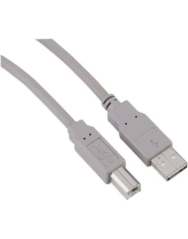 Spausdintuvo Hama USB kabelis A-lizdas - B-lizdas, pilkas, 3 metrų