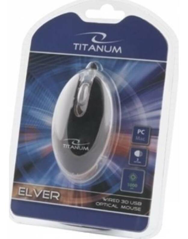 TITANUM TM102K prin cablu USB, mouse optic RAPTOR 3D | 1000 DPI |