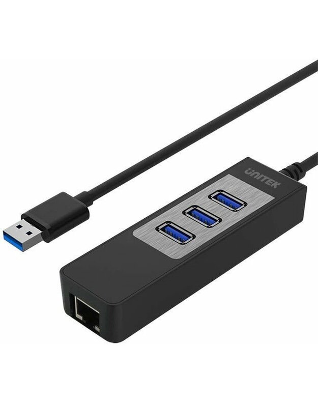 Unitek - Adapter USB3.0 to Gigabit + hub 3x USB3.0; Y-3045
