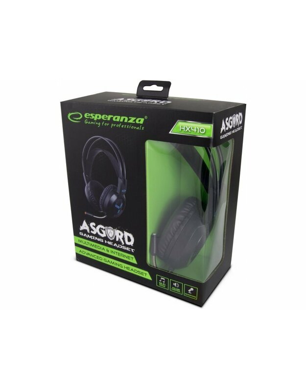  Headphones Esperanza EGH410 ASGARD juoda spalva