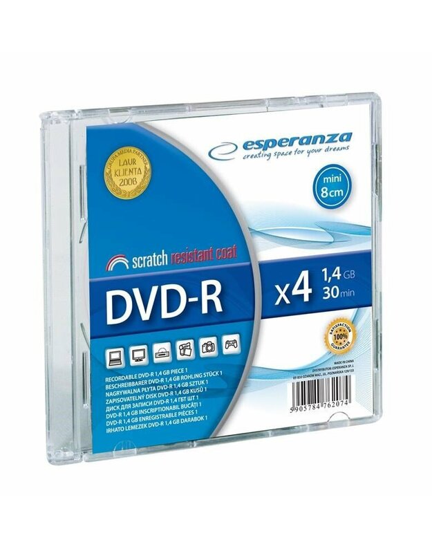 Mini DVD-R ESPERANZA 1,4GB x4 - Slim 1
