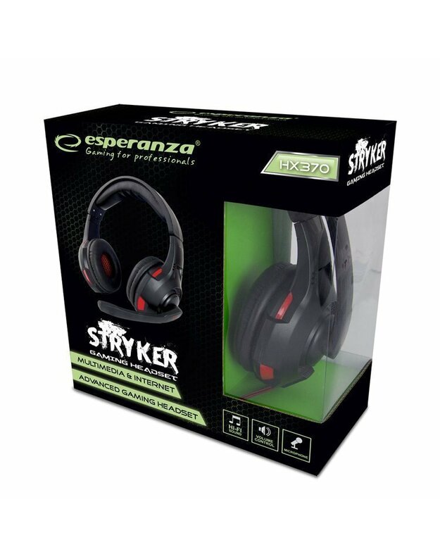 ESPERANZA stereofoninės ausinės su mikrofonu žaidėjams STRYKER GAMING EGH370