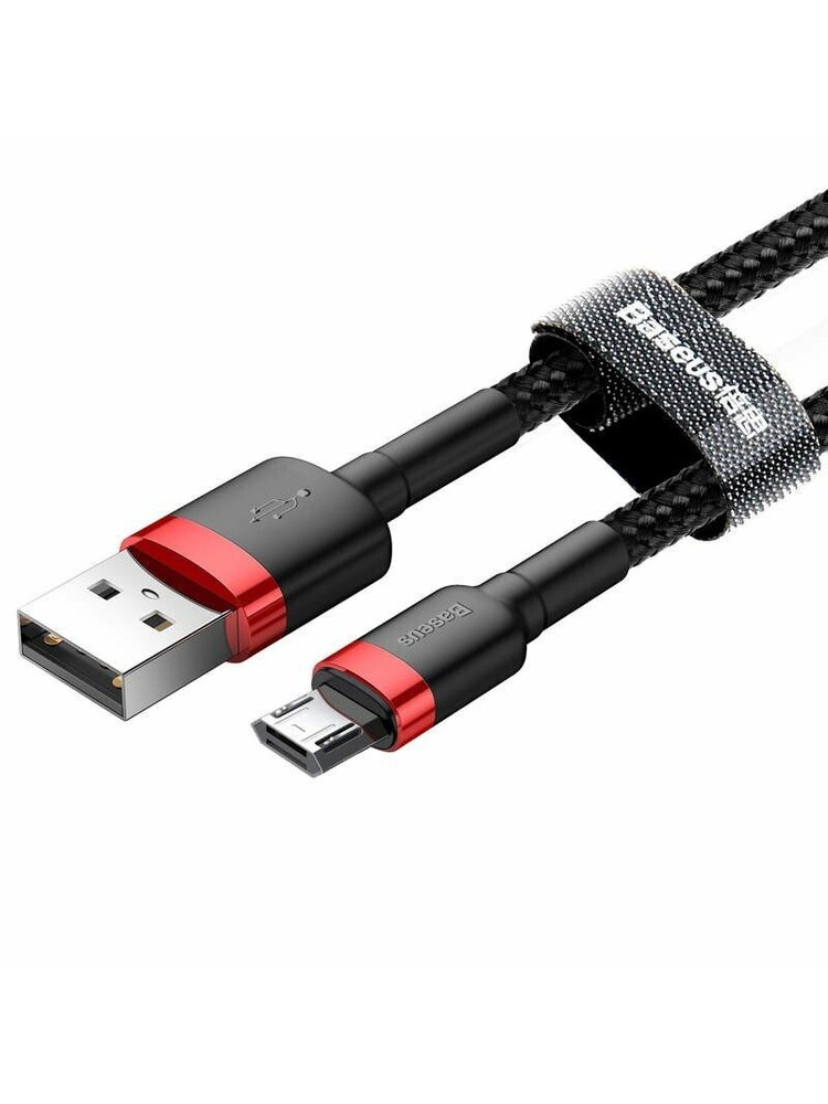 Baseus Micro USB Cafule 1.5A 2m kabelis, juodas