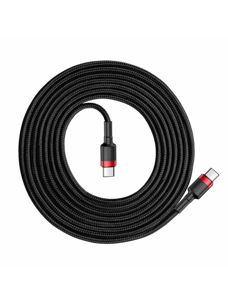 Baseus Cafule kabelis USB-C PD 2.0 QC 3.0 60W 2m (juodas + raudonas)