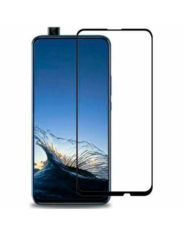 LCD apsauginis stikliukas "5D Full Glue" Huawei P Smart Z / Y9 Prime 2019 lenktas juodas