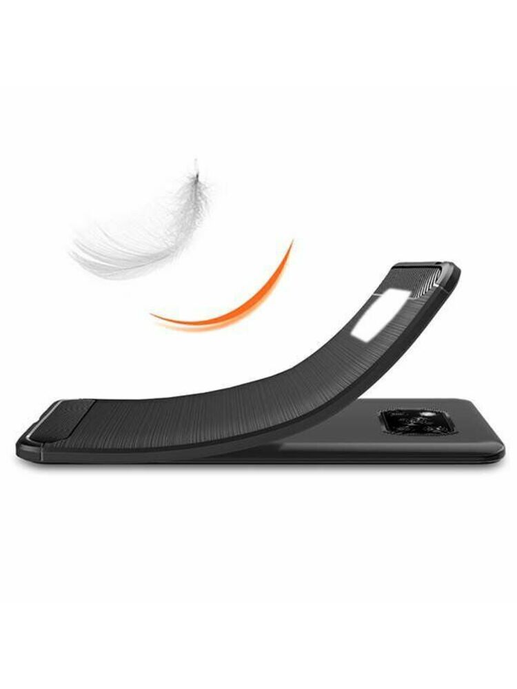 Juodas dėklas Xiaomi Poco X3 / X3 NFC / X3 Pro "Carbon Lux"