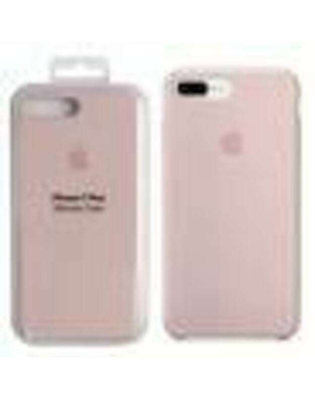 ORIGINALUS SILIKONINIS DĖKLAS APPLE iPhone 7 8 PLUS ROŽINIS SMĖLIO SPALVOS