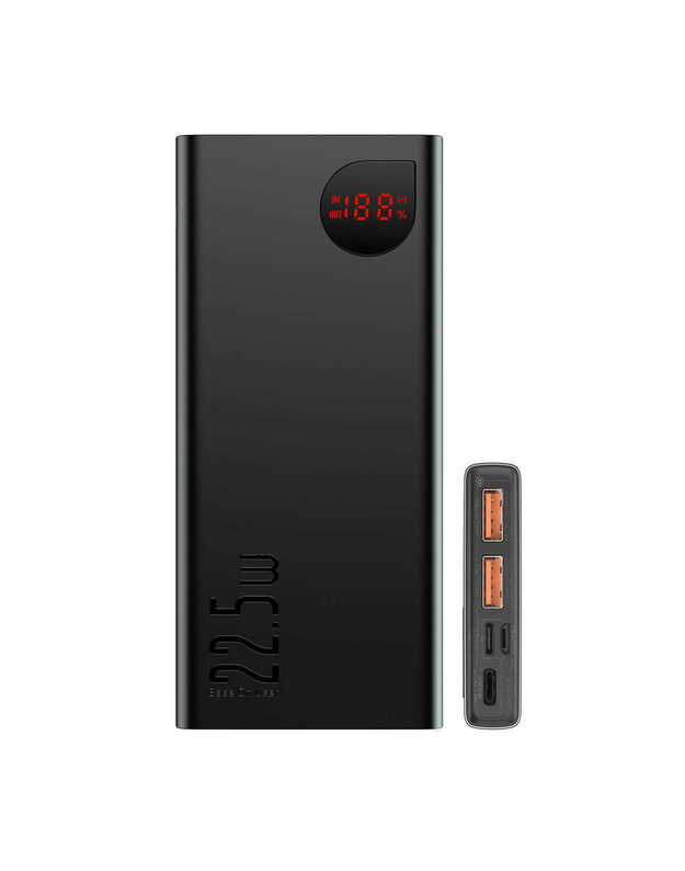 Įkroviklis Powerbank Baseus Adaman Metal, 10000mAh, 22,5W (juodas)
