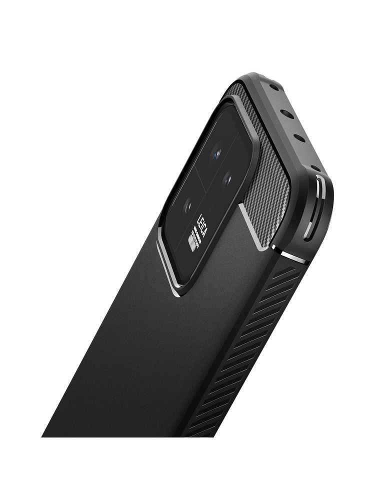  "Xiaomi 13 DĖKLAS  Matte Black" "Spigen Rugged Armor" dėklas