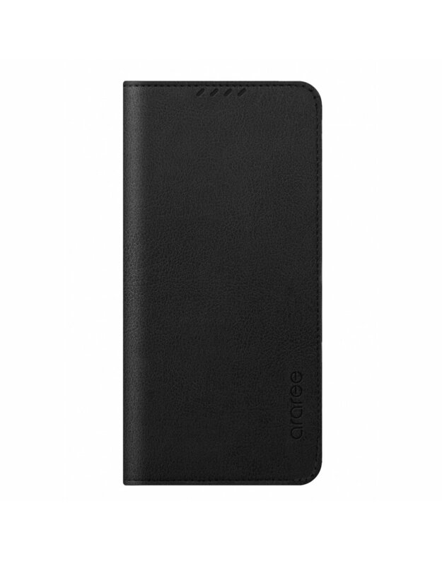 Juodas odinis atverčiamas dėklas "Araree Mustang Diary" Samsung G988 S20 Ultra telefonui