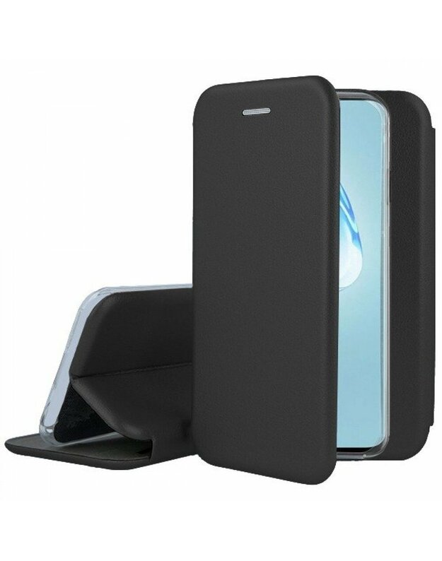 Juodos spalvos atverčiamas dėklas Samsung Galaxy G988 S20 Ultra telefonui "Book elegance"