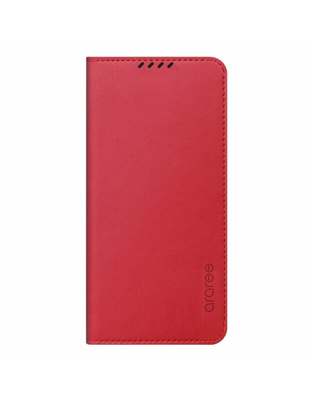 Raudonas odinis atverčiamas dėklas "Araree Mustang Diary" Samsung G988 S20 Ultra telefonui