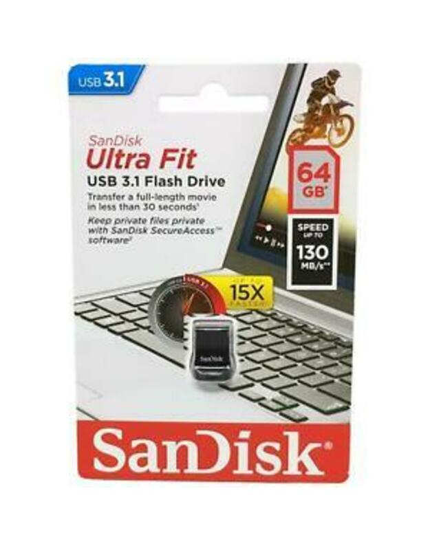 SD ATMINTINĖ SANDISK 64GB Ultra Fit™ USB 3.1