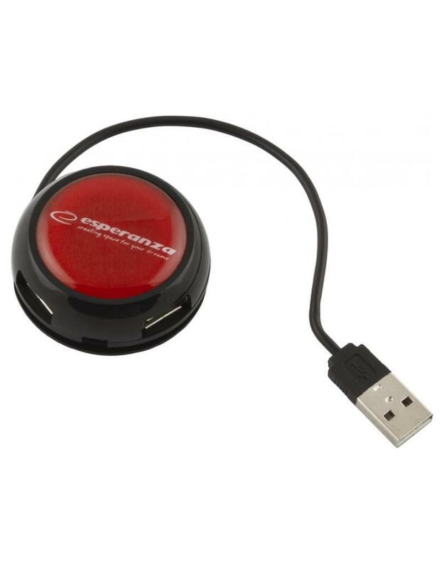 USB šakotuvas ESPERANZA EA135R YOYO - 4 jungtys USB 2.0 