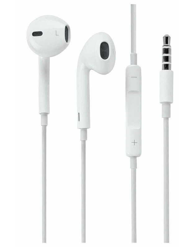 Ausinės statomos į ausis  „Apple“ ausinės su nuotoliniu valdymu - balta