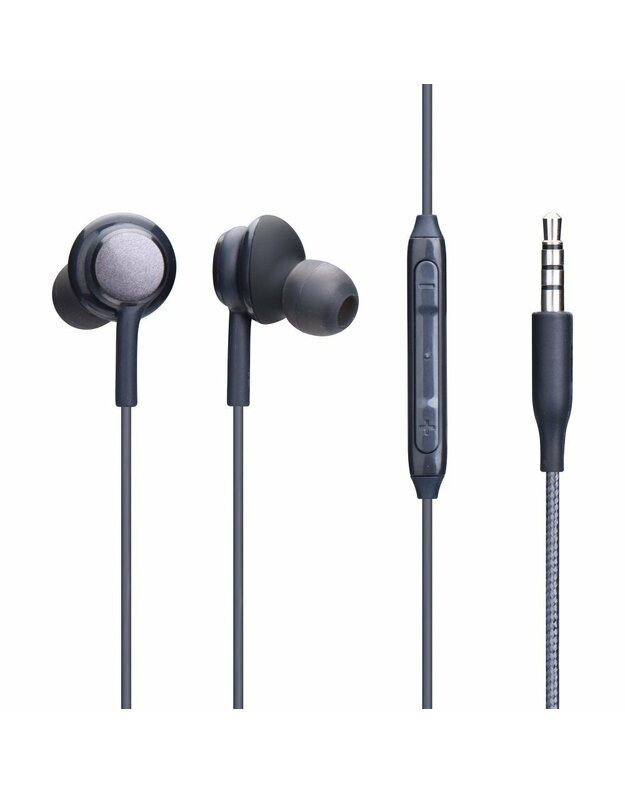 Ausinės statomos į ausis „HF Set“ / stereofoninės ausinės PERFECT juoda (lizdas 3,5 mm)