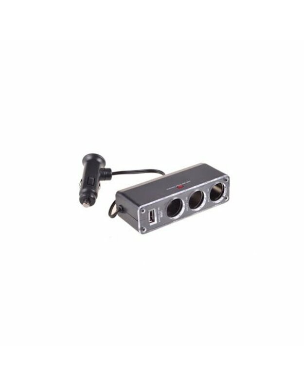 ExLine Ex Line Car 12/24V Socket splitter + USB 500mAh (12/24V power splitter to 3 sockets + cable)