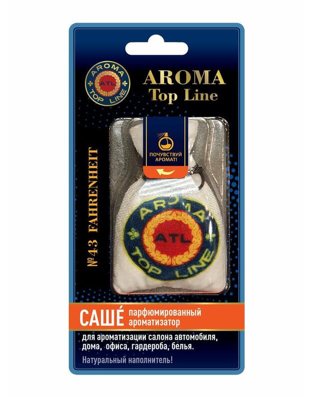 AROMA TOP LINE / paketėlis kvepiantis maišelis Nr. 43 „ Fahrenheit“  aromatas  Vyrams