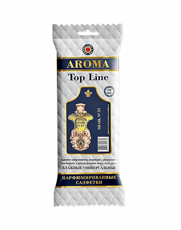 „AROMA TOP LINE“ / Parfumuotos drėgnos servetėlės/ Nr. 33 „SHAIK MOTYVAIS“ 