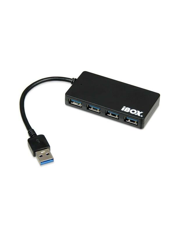 Šakotuvas USB 3.0 IBOX IUH3F56 HUB I-BOX BLACK 4-P 