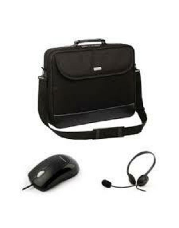 Nešiojamo kompiuterio krepšys Modecom Traveller 3in1 (pelytė+ausinės) 15.6", juodas