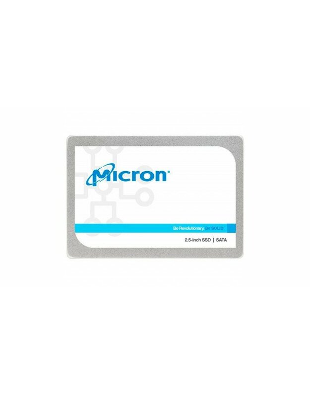 Vidinis SSD MICRON 1300 512GB SSD, 2.5” 7mm, SATA 6 Gb/s, Read/Write: 530 / 520 MB/s, Random Read/Write IOPS 90K/87K 