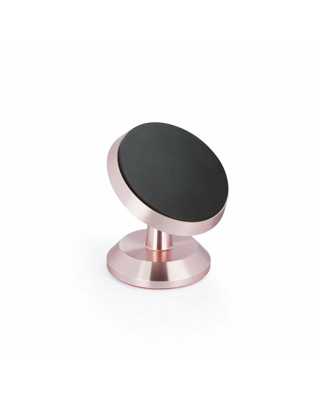 Telefono laikiklis automobilinis universalus ant panelės magnetinis rožinis