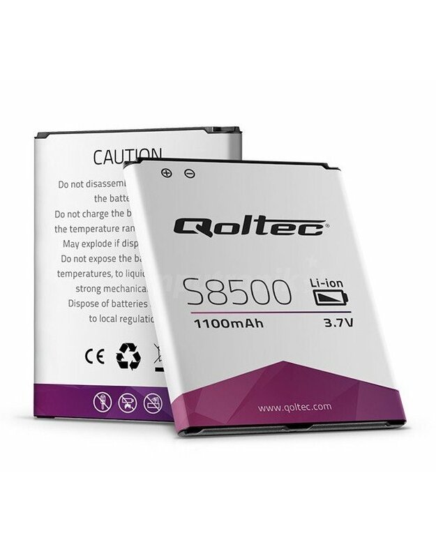 Telefono baterija Qoltec Samsung Wave S8500, 1100mAh