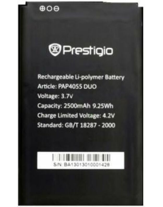 Telefono baterija PAP4055 Duo Prestigio MultiPhone 3.7V 2300mAh Li-ion 