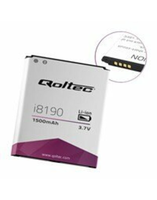 Telefono baterija Qoltec Samsung Galaxy S3 mini | i8190 | i8200 | 1500mAh 