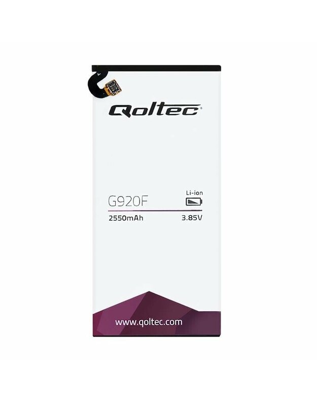 Telefono baterija Qoltec Samsung Galaxy S6, 2550mAh 