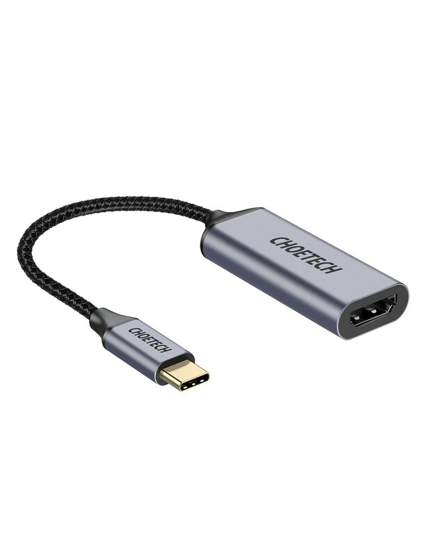 Adapteris Choetech HUB-H10 4K 60Hz USB-C to HDMI pilkas