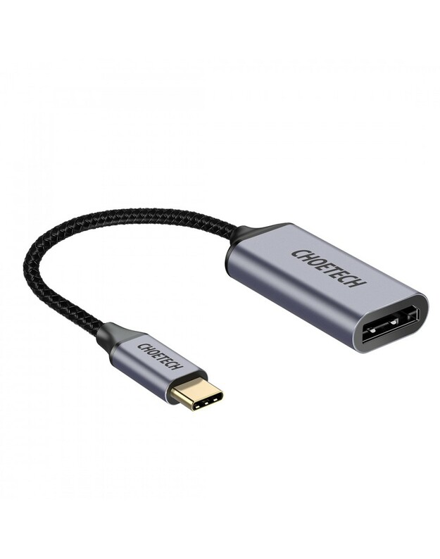 Adapteris Choetech HUB-H11 4K 60Hz USB-C to DisplayPort pilkas