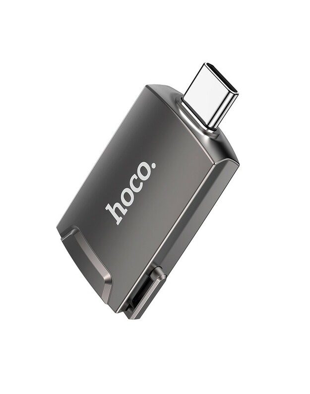 Adapteris Hoco UA19 Type-C to HDMI pilkas