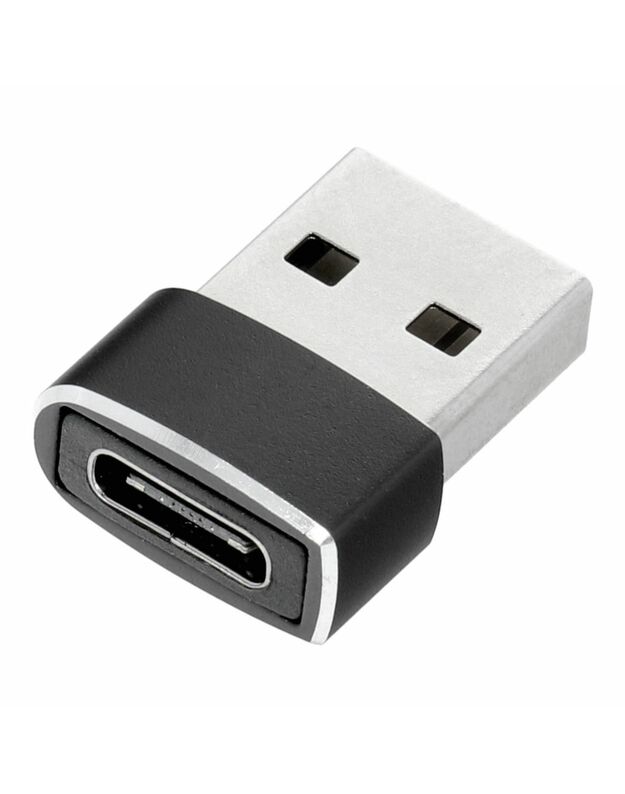 Adapteris iš USB į Type-C (OTG) juodas