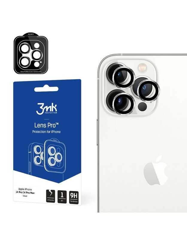 Apsauginis stikliukas kamerai 3mk Lens Pro Apple iPhone 14 Plus sidabrinis