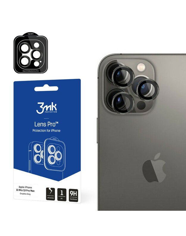 Apsauginis stikliukas kamerai 3mk Lens Pro Apple iPhone 15 Plus juodas