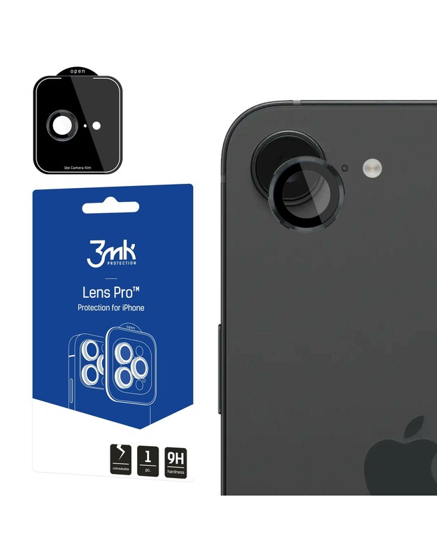 Apsauginis stikliukas kamerai 3mk Lens Pro Apple iPhone 16e juodas