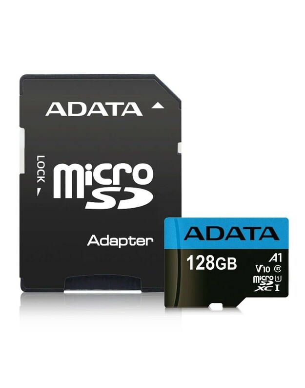 Atminties korta ADATA microSD 128GB (UHS-I Class 10) + SD adapter