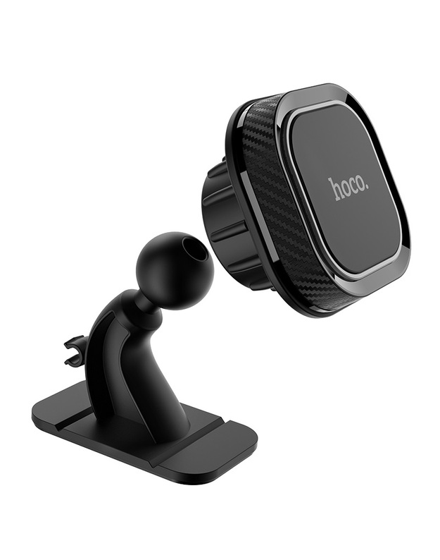 Automobilinis telefono laikiklis Hoco CA53, tvirtinamas ant prietaisų skydelio, magnetinis, juodas-pilkas
