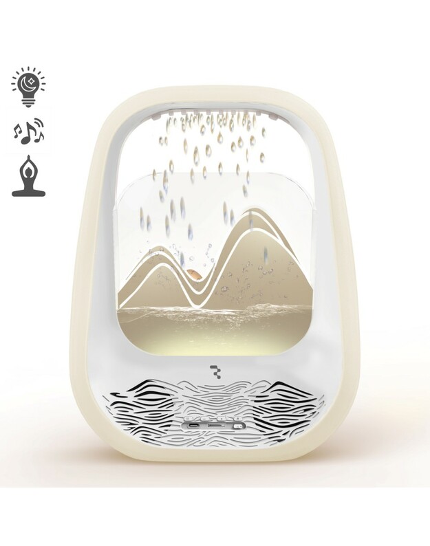 Belaidis miego ir poilsio garsiakalbis Reach Relaxing Rain kreminis