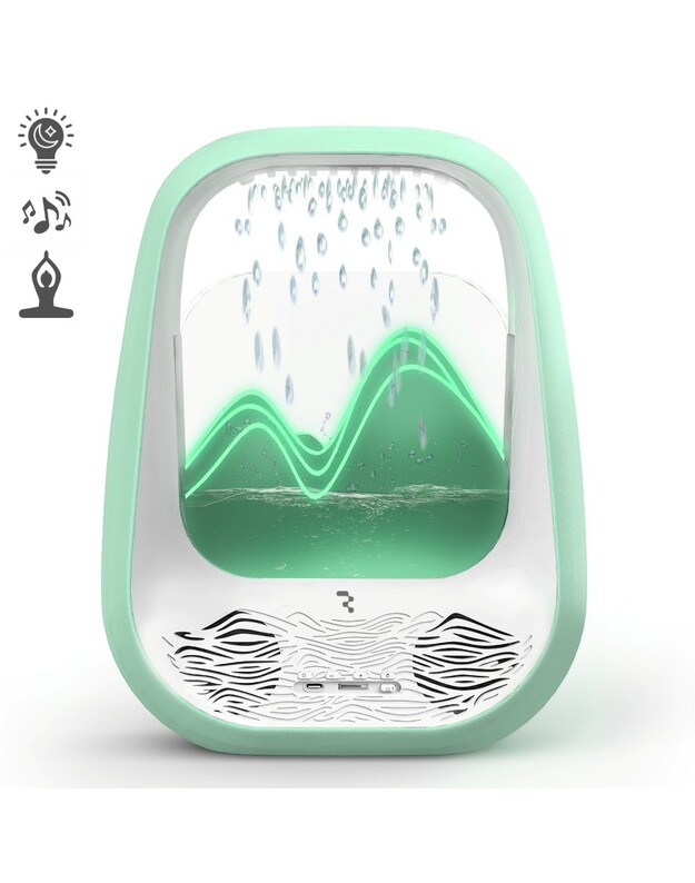 Belaidis miego ir poilsio garsiakalbis Reach Relaxing Rain žalias