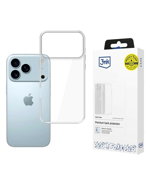 Dėklas 3mk Clear Case 1,2mm Apple iPhone 17 Pro Max