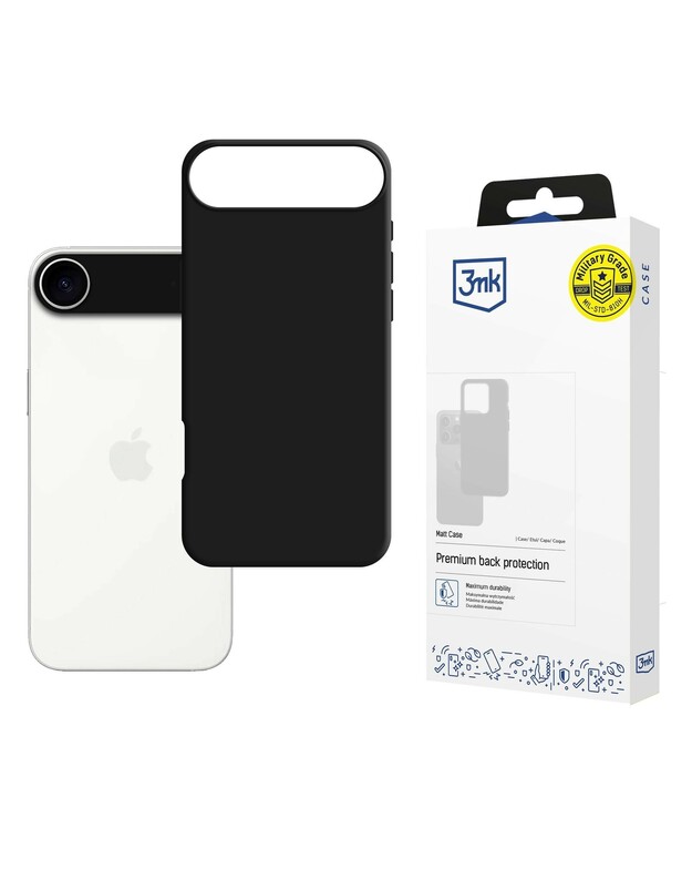 Dėklas 3mk Matt Case Apple iPhone 17 Air juodas