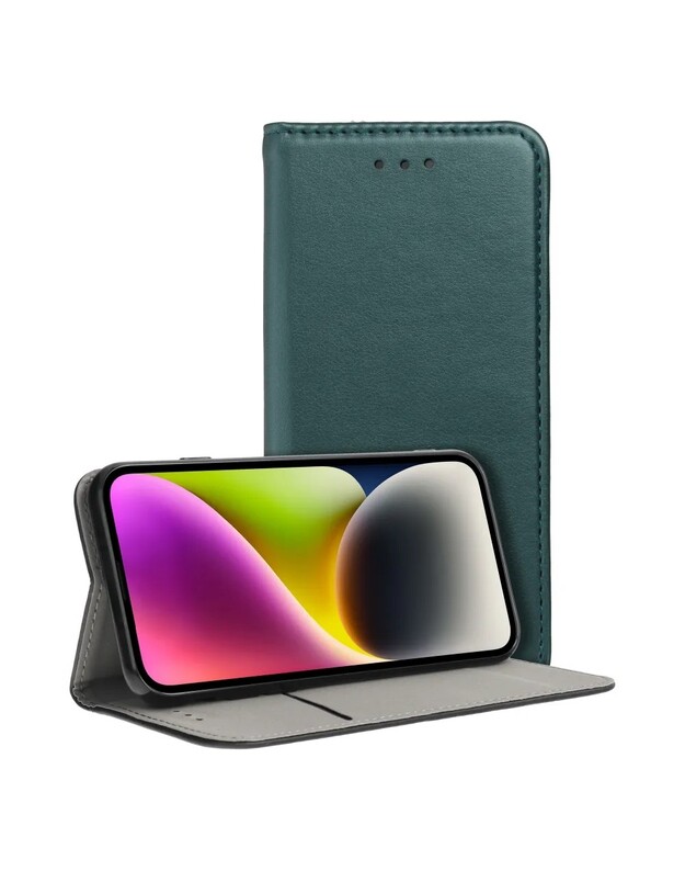 Dėklas Smart Magnetic Xiaomi Redmi A5/Poco C71 (173,45x79,35x8,45) tamsiai žalias